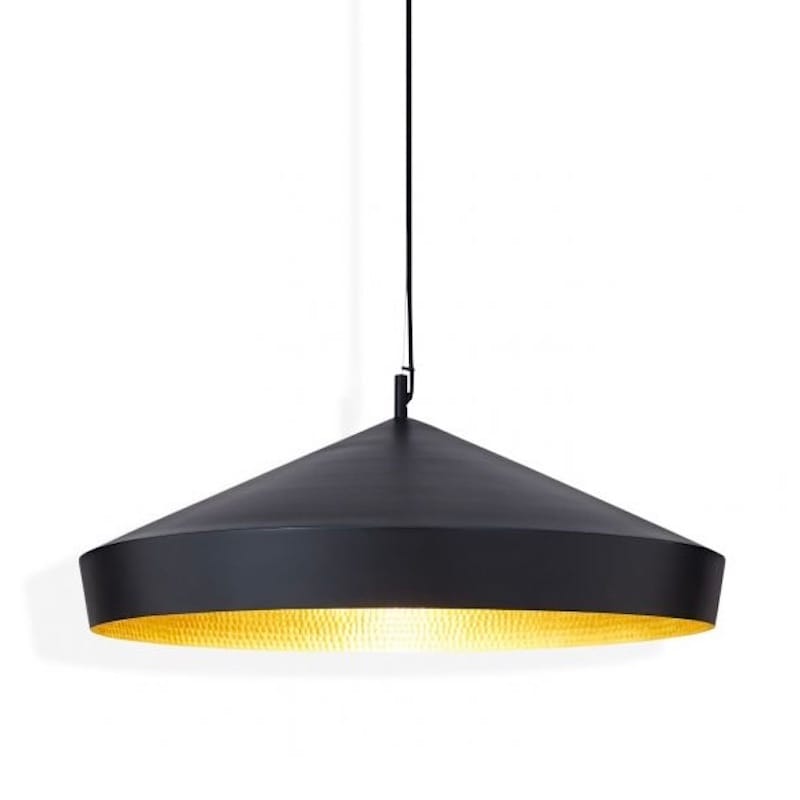 Beat flat taklampa svart