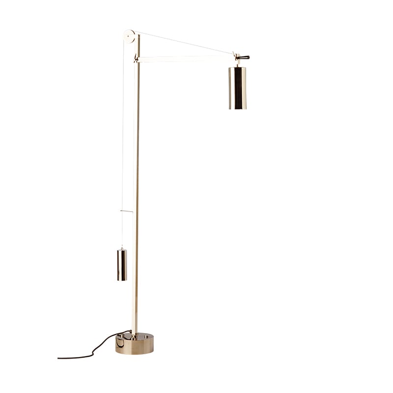 BH 23 Bauhaus golvlampa nickel