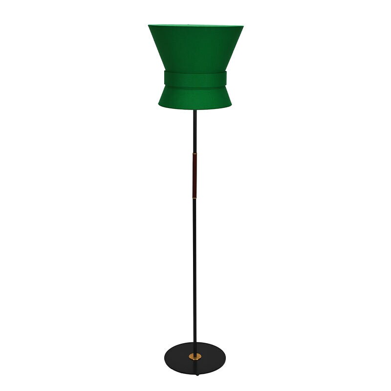 Bow stor golvlampa svart/emerald green