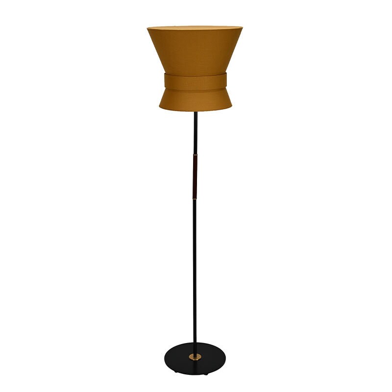 Bow stor golvlampa svart/yellow ochre