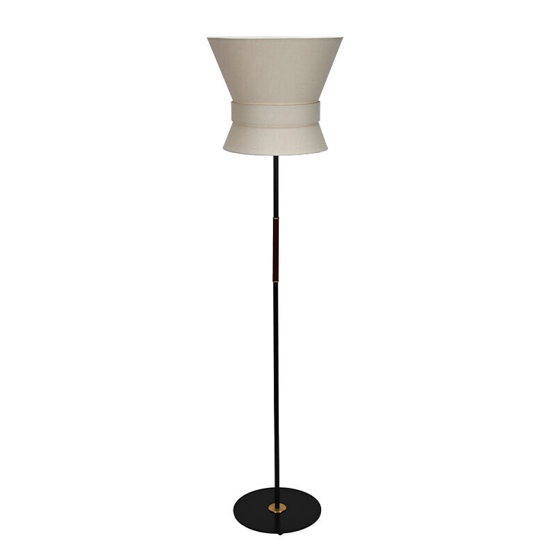 Bow stor golvlampa svart/white cream