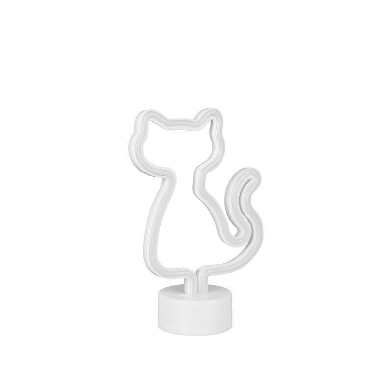 Cat bordslampa vit/rosa