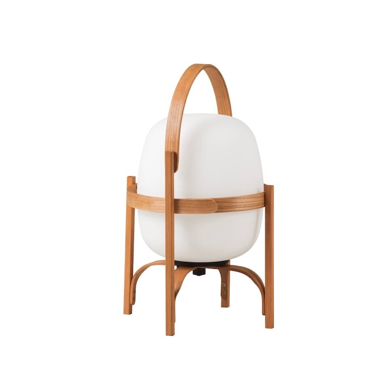 Cestita bateria portabel bordslampa opalglas