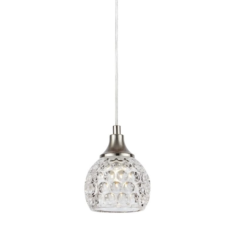 Clear taklampa satin nickel/klar