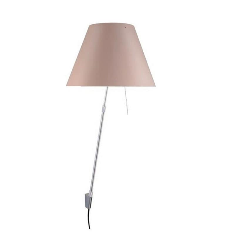 Costanza D13aif Vägglampa, aluminium fot soft skin skärm