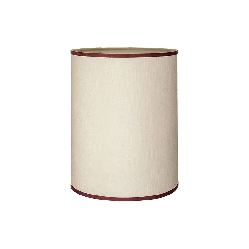 Cylinder 30X39 lampskärm sand/bordeaux ribbon