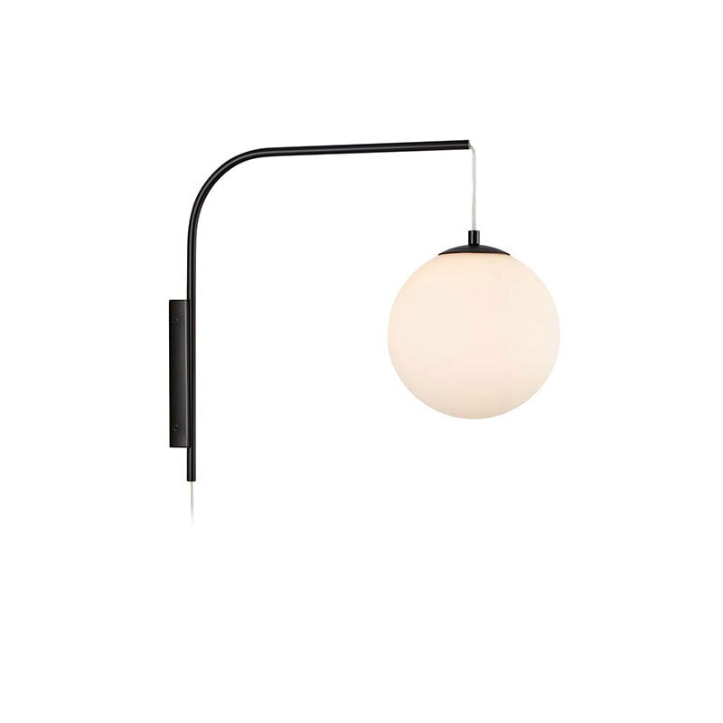 Dione vägglampa vit/svart