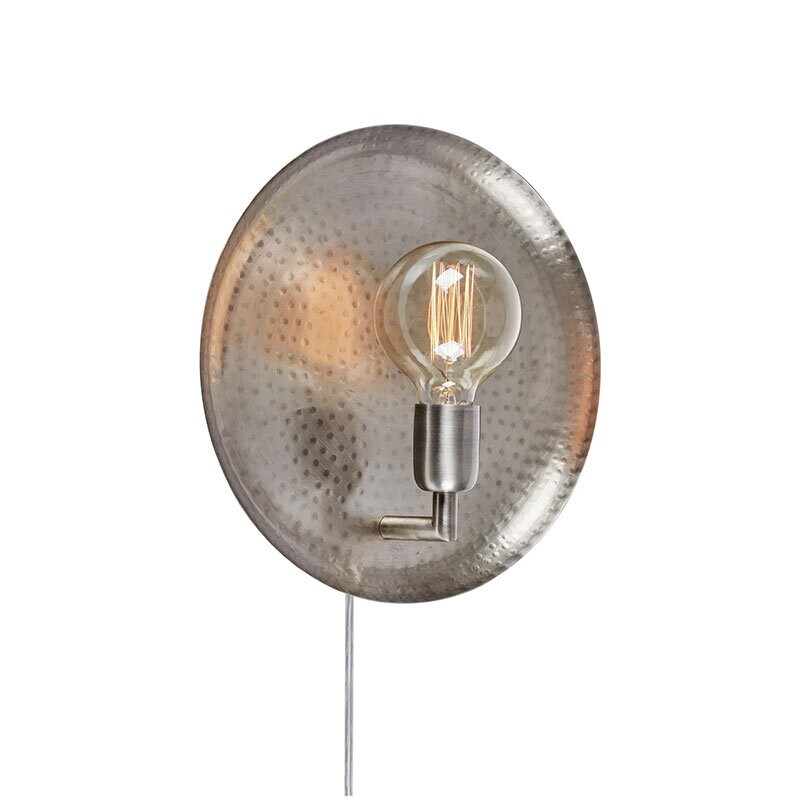 Dolium vägglampa antik silver