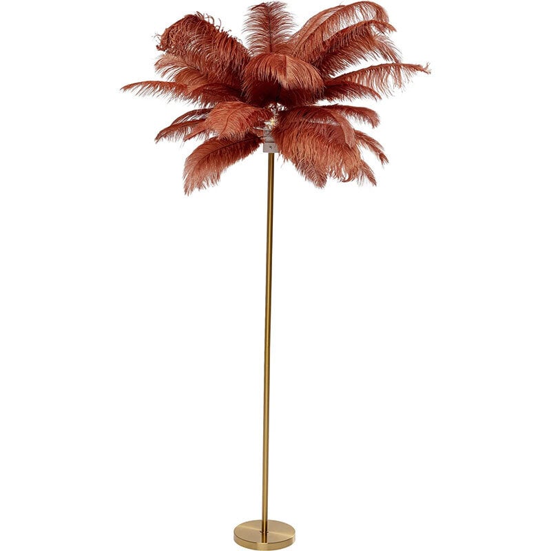 Feather Palm golvlampa roströd