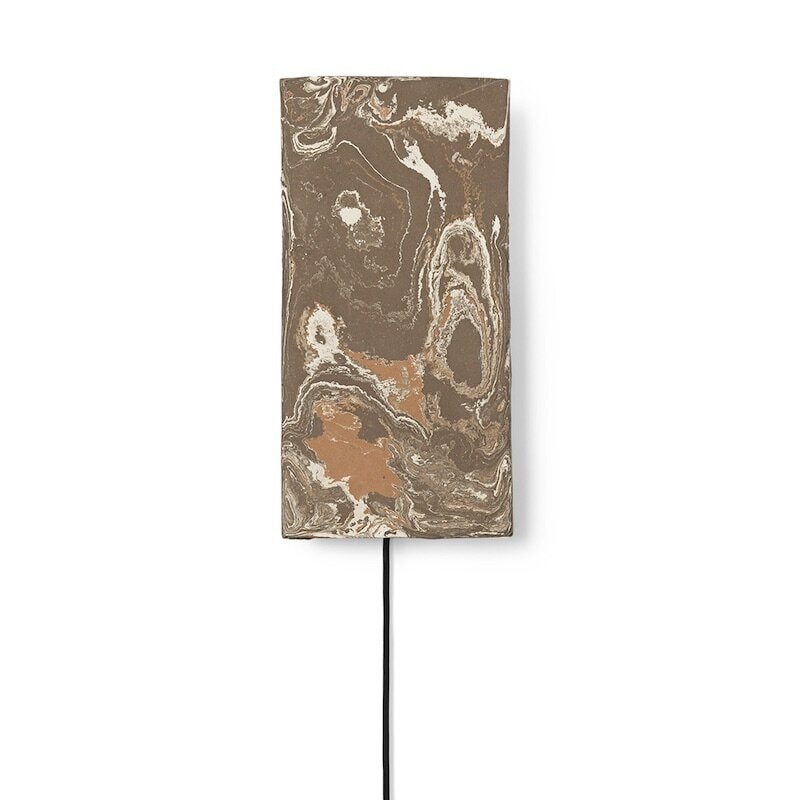 Argilla Rectangular vägglampa marmor mocka