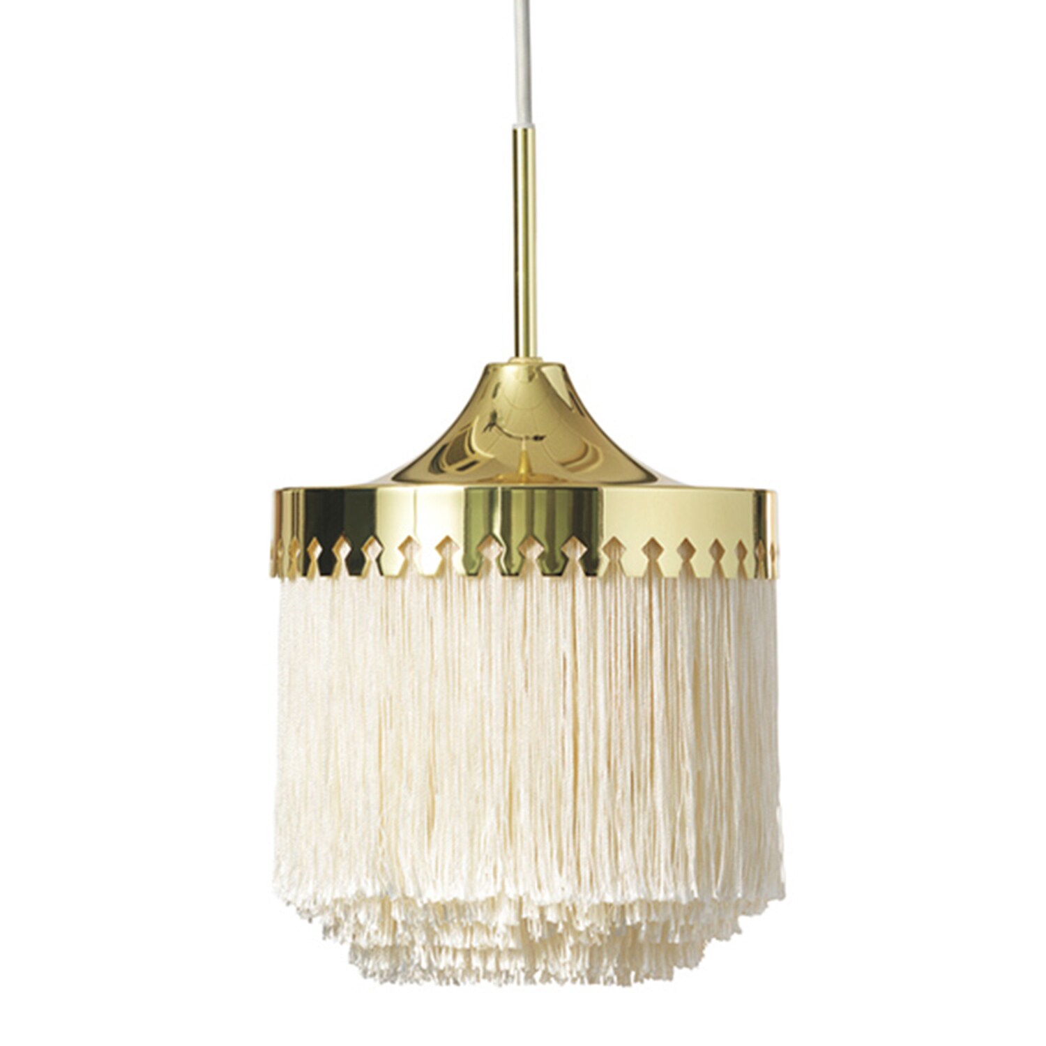 Fringe taklampa Ø20 Cream white