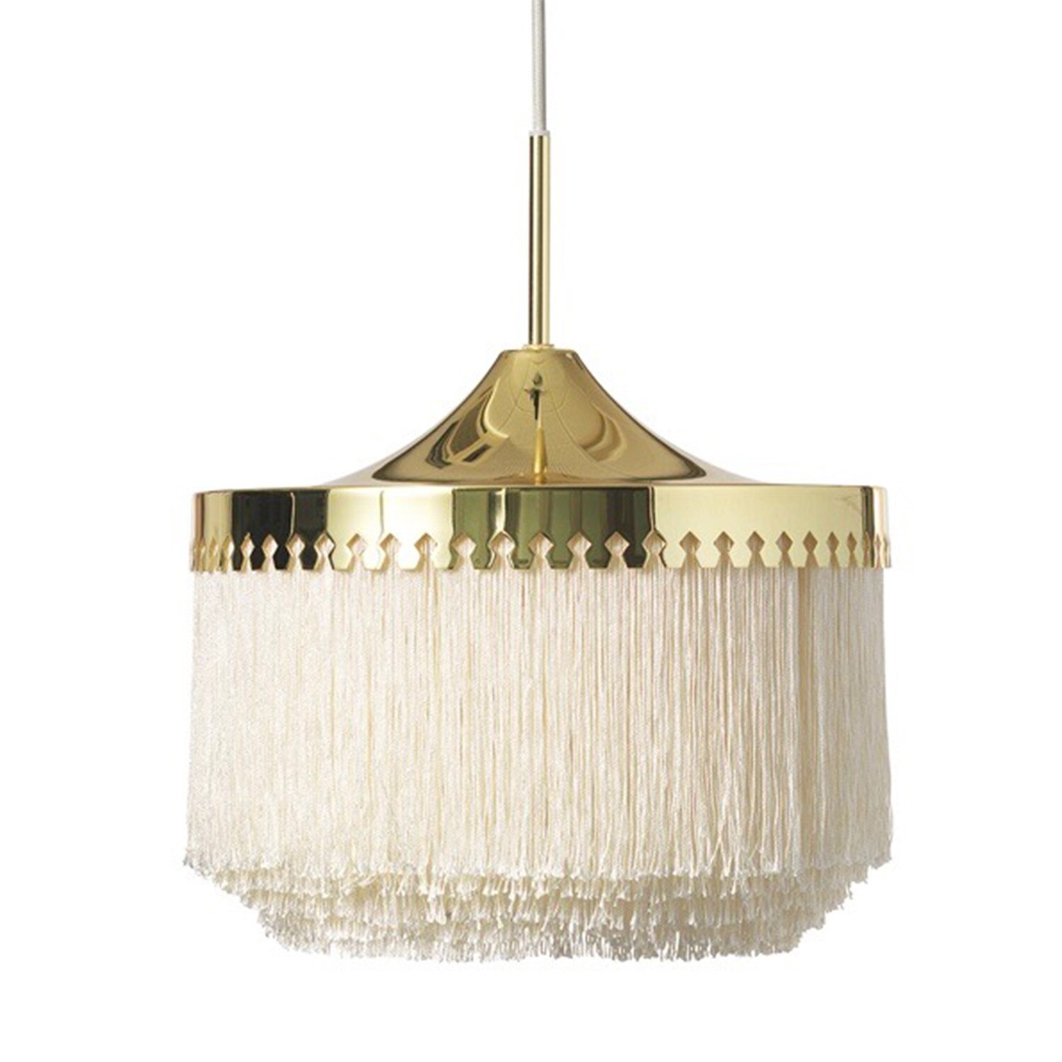 Fringe taklampa Ø30 Cream white