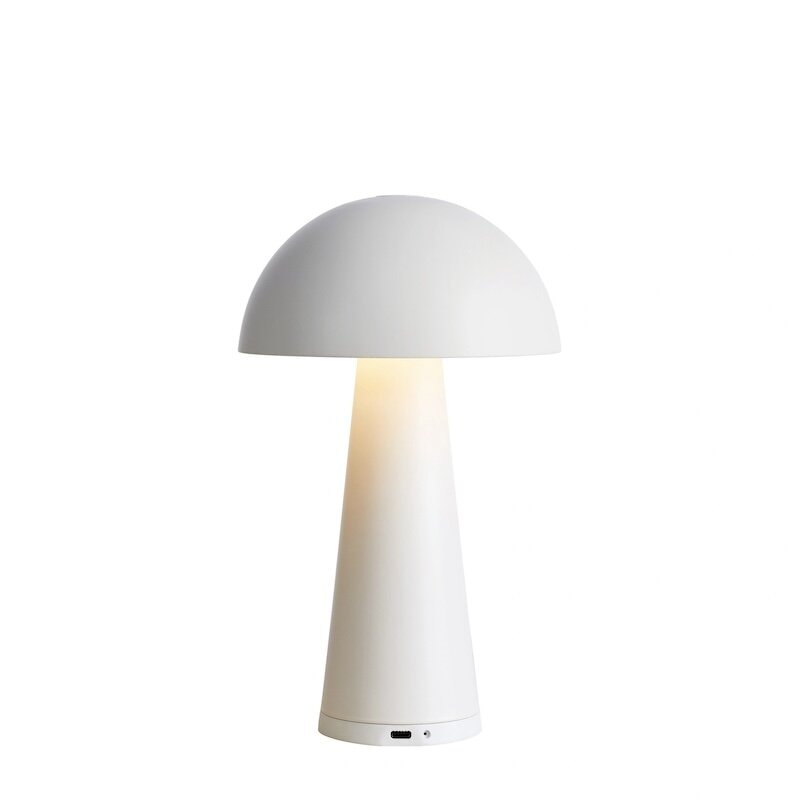 Fungi portabel bordslampa IP44 vit