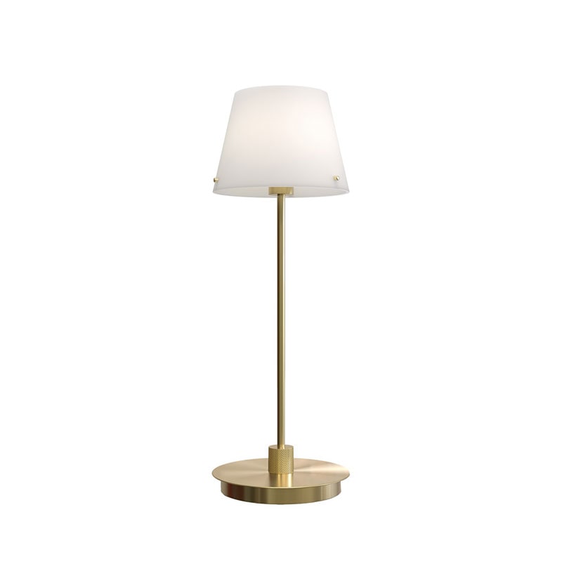 Gil il Grande bordslampa satin mässing/opalglas