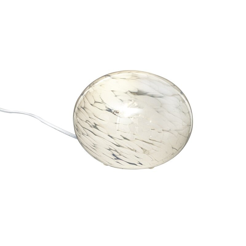 Globus 13 cm bordslampa vit prickig