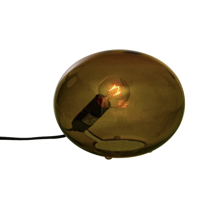 Globus 18 cm bordslampa brun