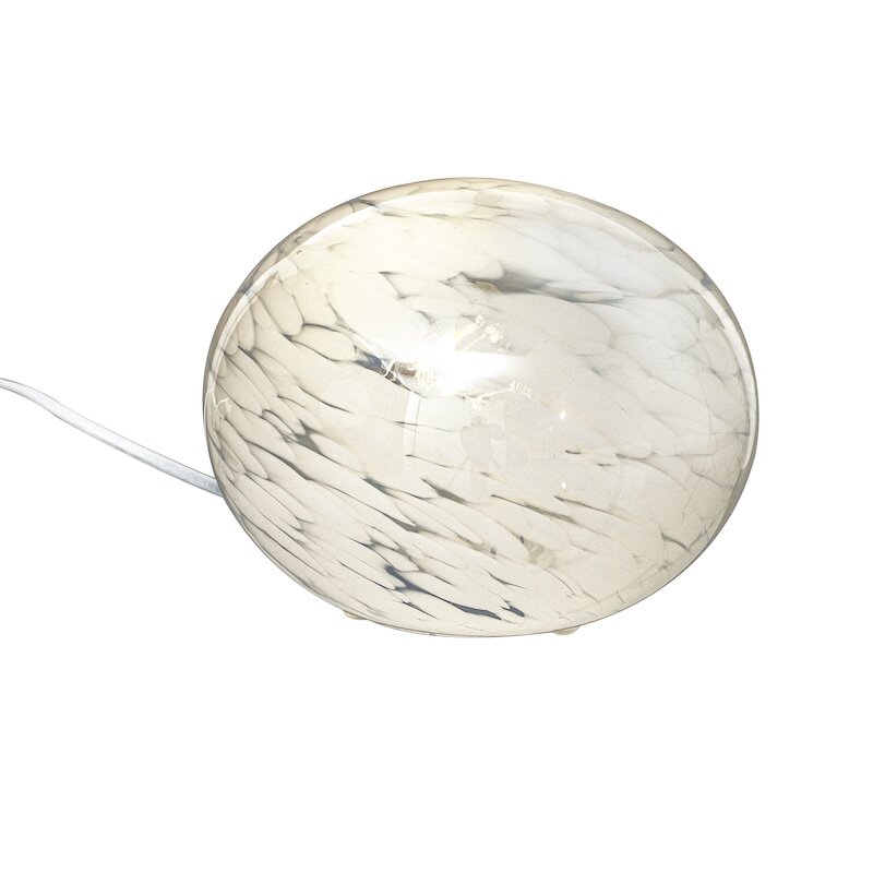 Globus 18 cm bordslampa vit prickig