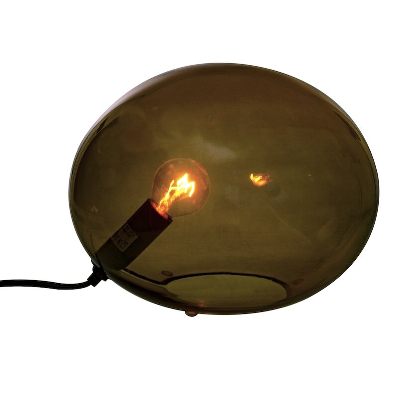 Globus 24 cm bordslampa brun