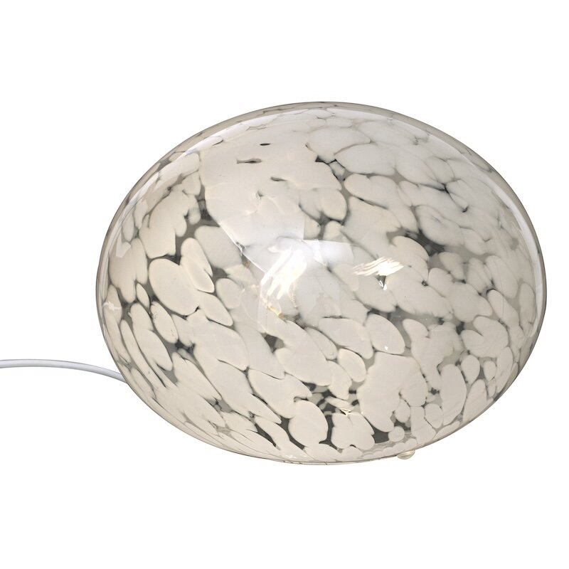 Globus 24 cm bordslampa vit prickig