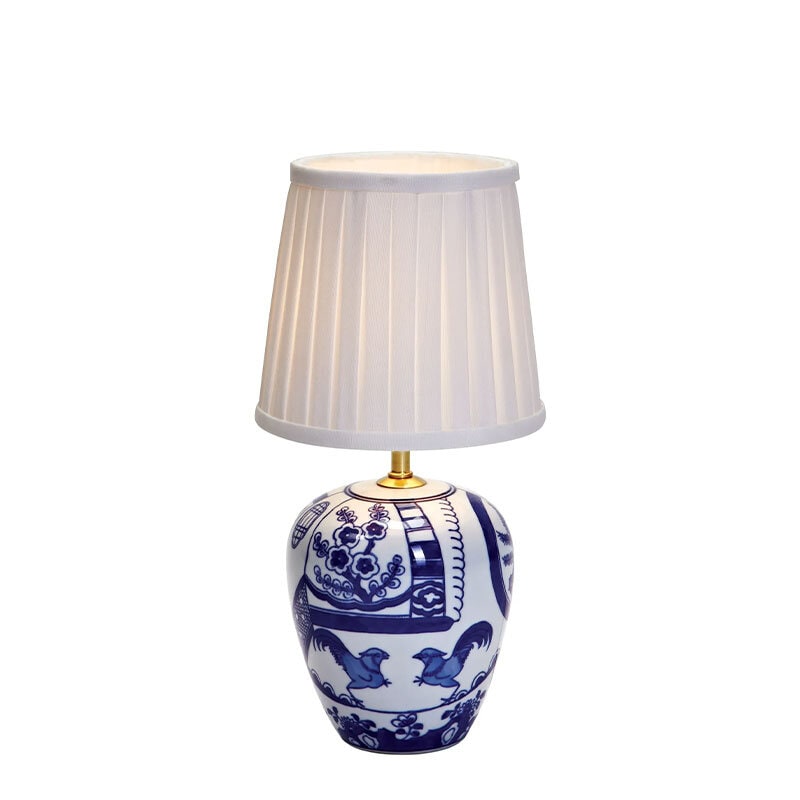 Göteborg 33cm bordslampa blå/vit