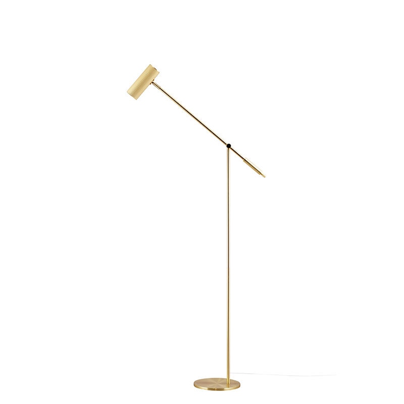 Hubble Read golvlampa borstad mässing