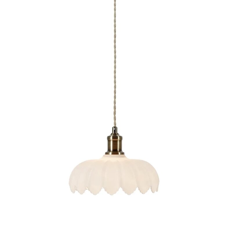Kurage taklampa vit/antik mässing