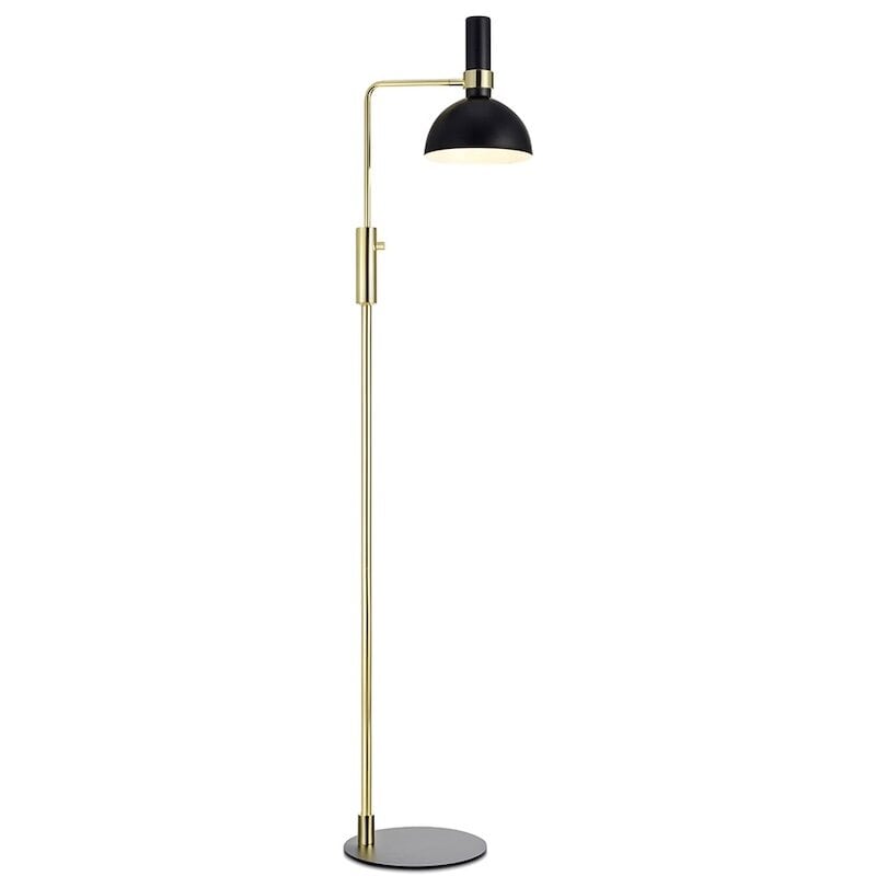 Larry golvlampa svart/borstad mässing