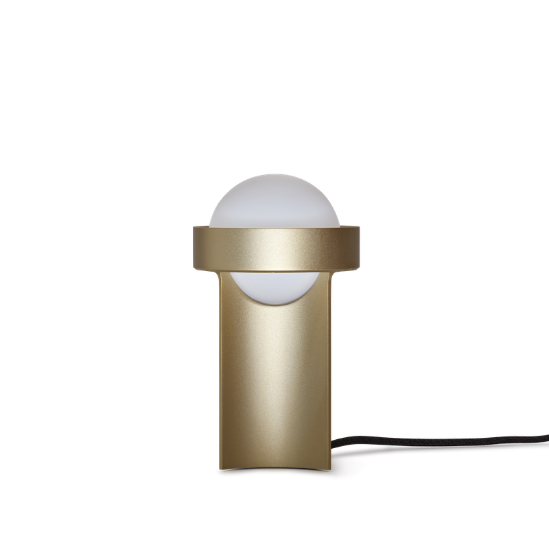 Loop small bordslampa gold + Sphere III LED bulb