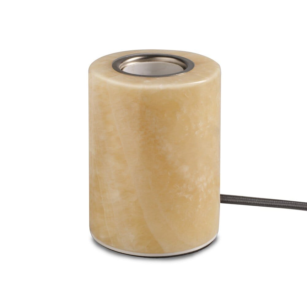 Marble bordslampa beige polished