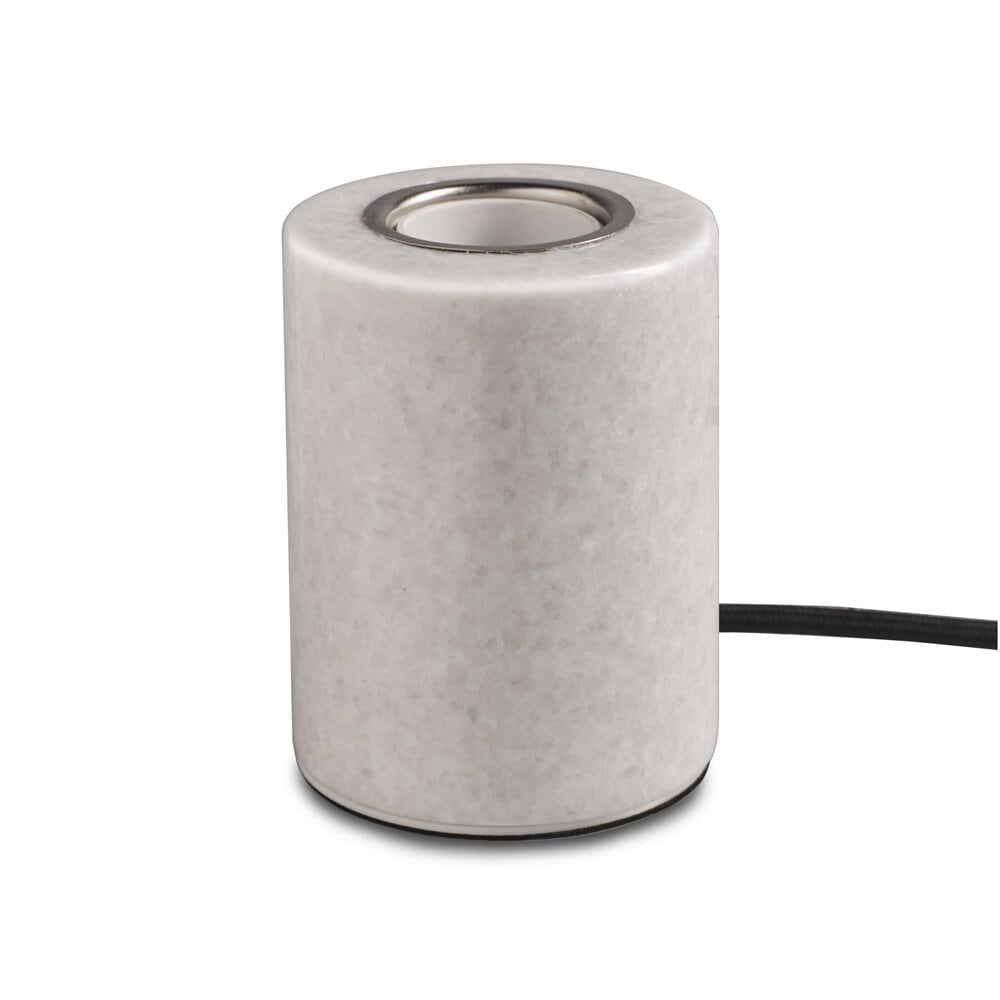 Marble bordslampa white polished