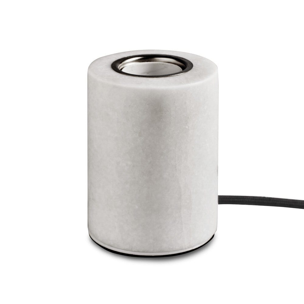 Marble bordslampa white silk matt