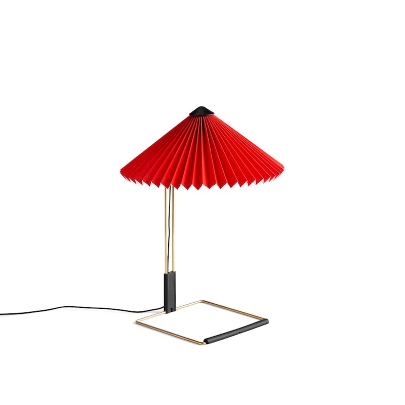 Matin 300 bordslampa bright red/brass