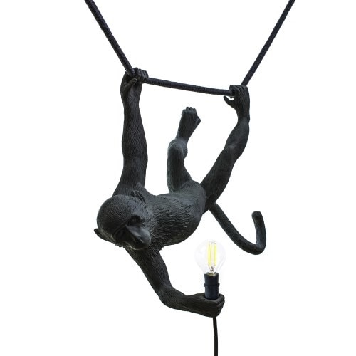 The Monkey Lamp swing Taklampa svart