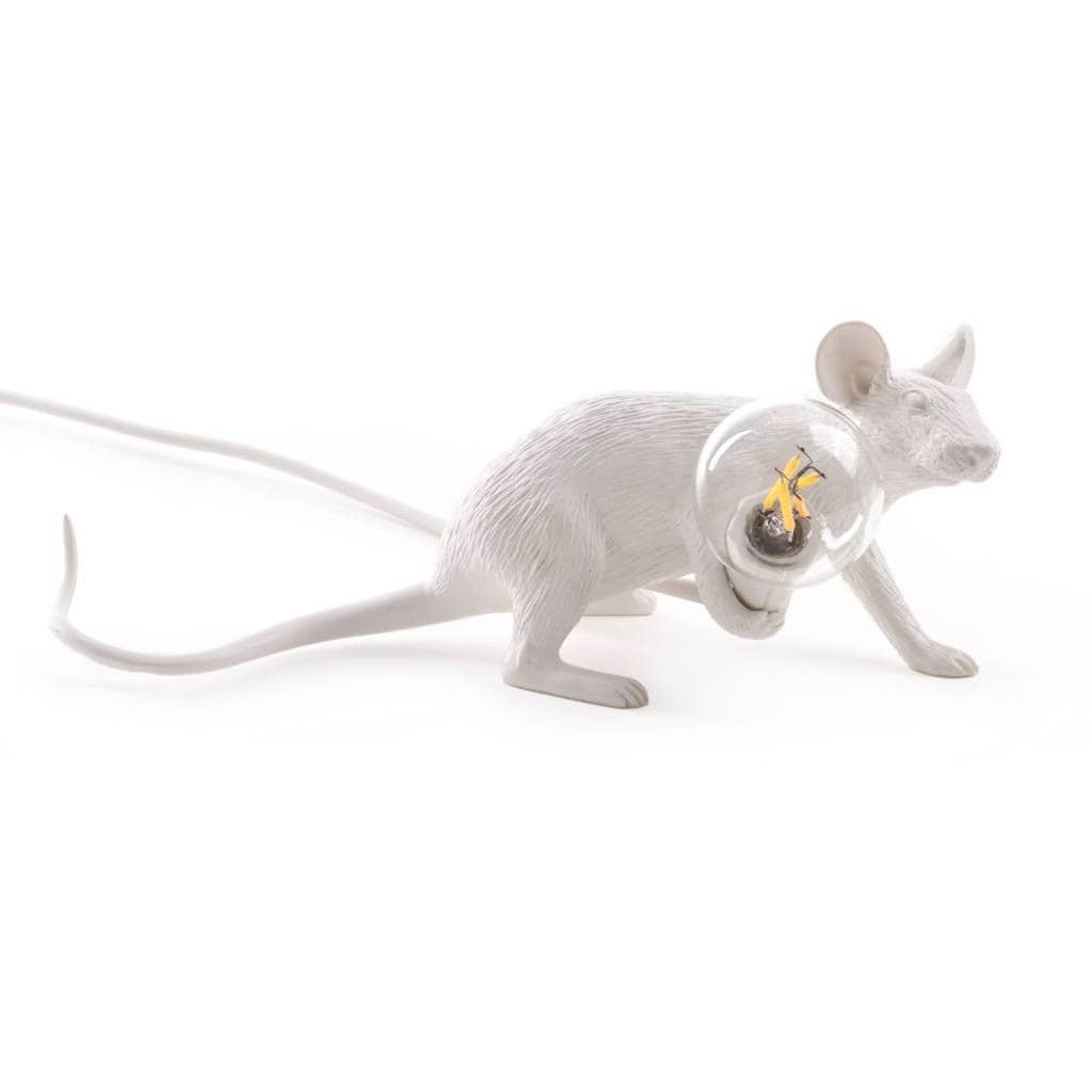 Mouse Lamp Lop lying down bordslampa USB vit
