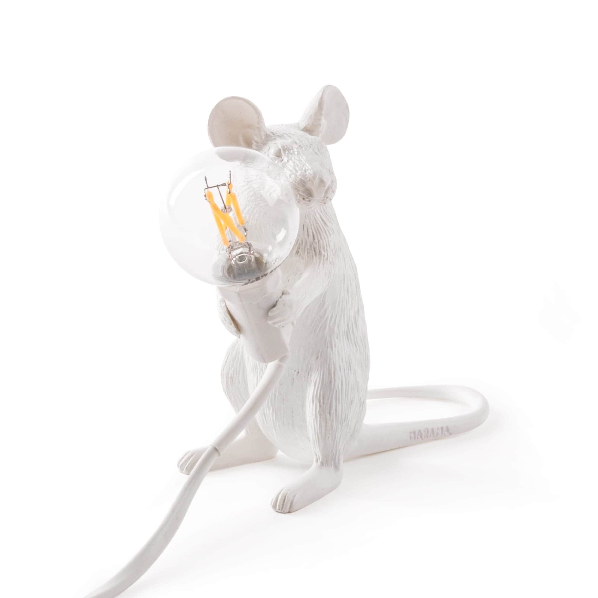 Mouse Lamp Mac Sitting Bordslampa USB vit