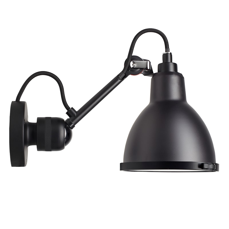 Lampe Gras N°304 Bathroom vägglampa round svart