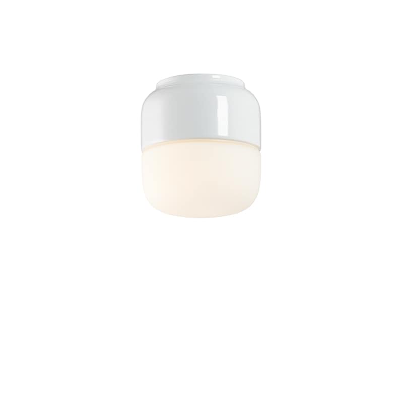 Ohm 100/110mm LED tak/vägglampa opalglas/vit