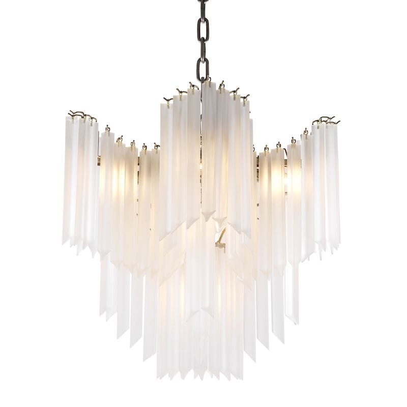 Pulsar Chandelier taklampa frostat glas/nickel