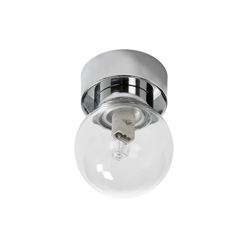 Sandhamn 1:a taklampa IP44 krom/klar glas