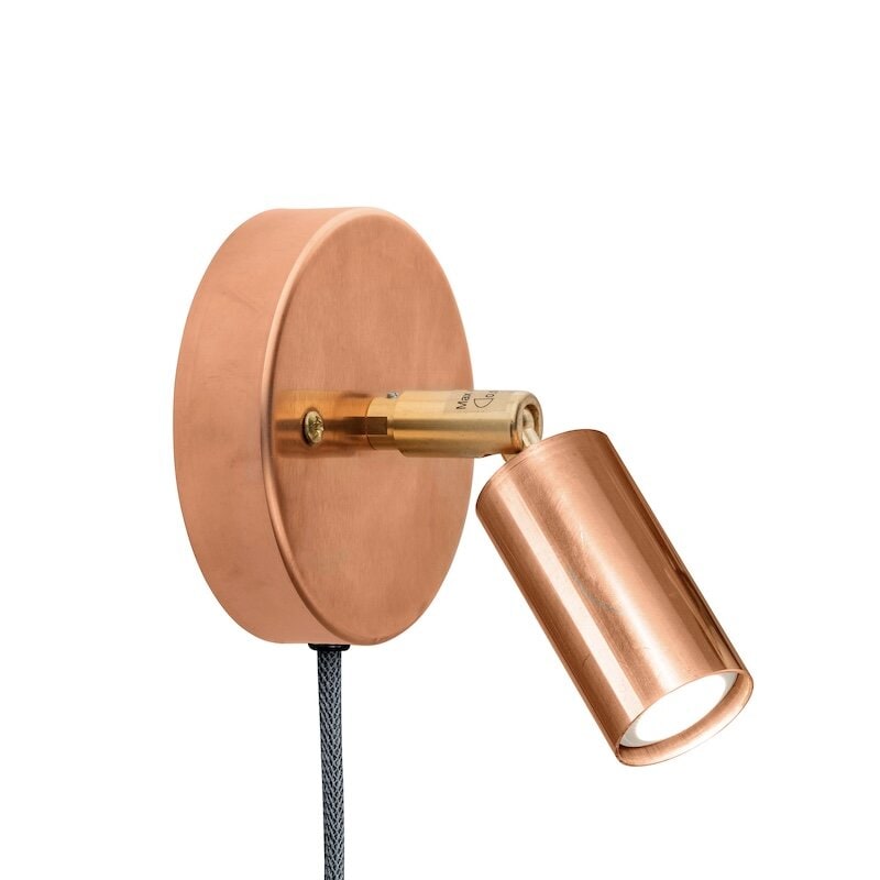 Starlight 1 vägglampa med kabel rå koppar