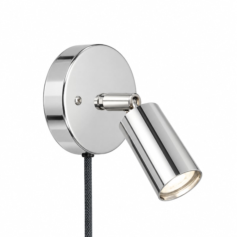 Starlight 1 vägglampa med kabel förnicklad mässing
