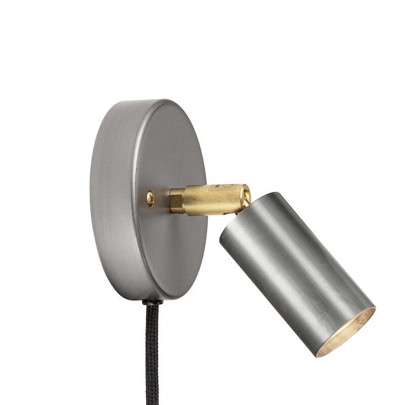 Starlight 1 vägglampa med kabel rå stål
