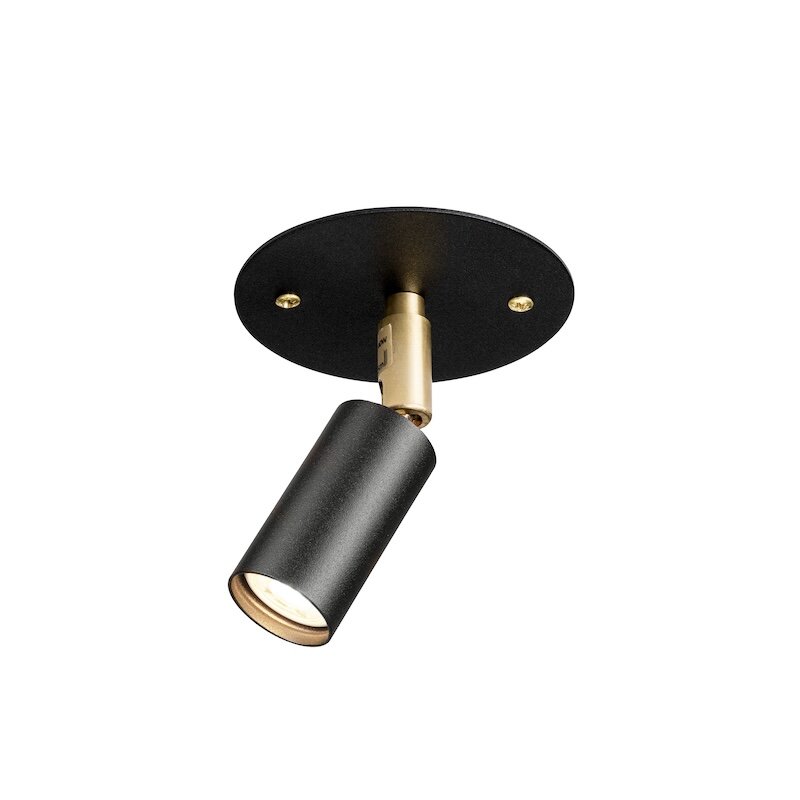 Starlight 1 tak-/vägglampa platta svart struktur