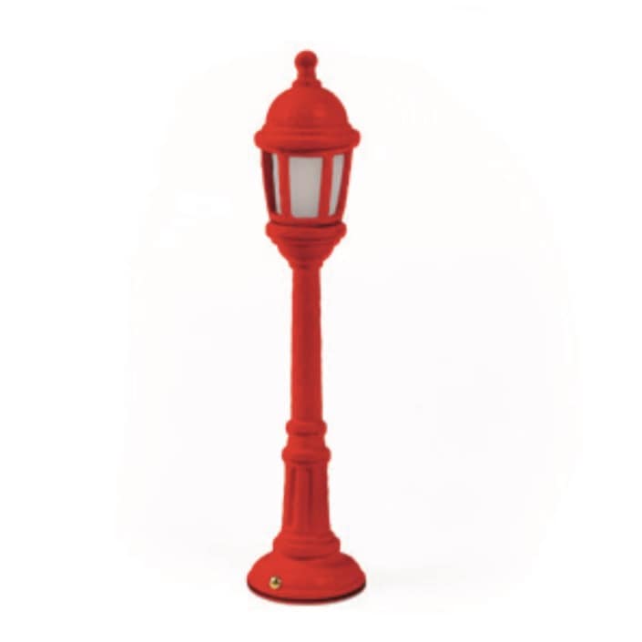 Street lamp bordslampa röd