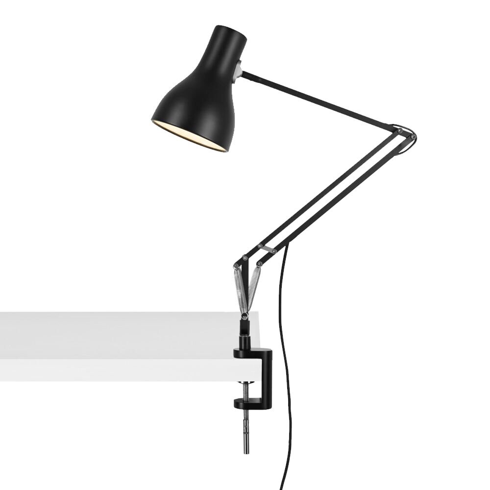 Type 75 klämlampa Jet Black 