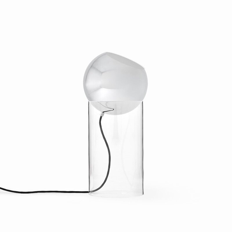 Topan VP14 golvlampa clear acrylic/chrome-plated  