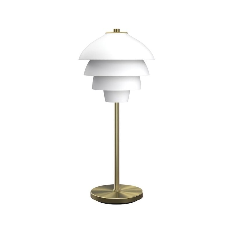 Valencia bordslampa mattvit/mässing 