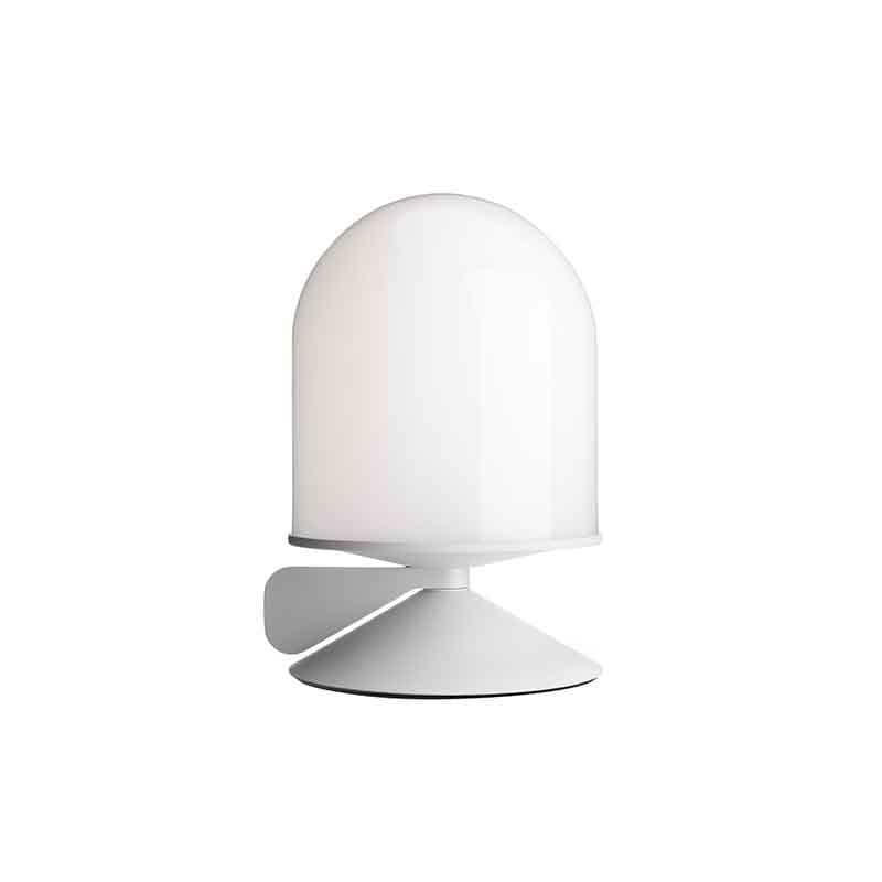 Vinge bordslampa vit strukturlack/opalglas