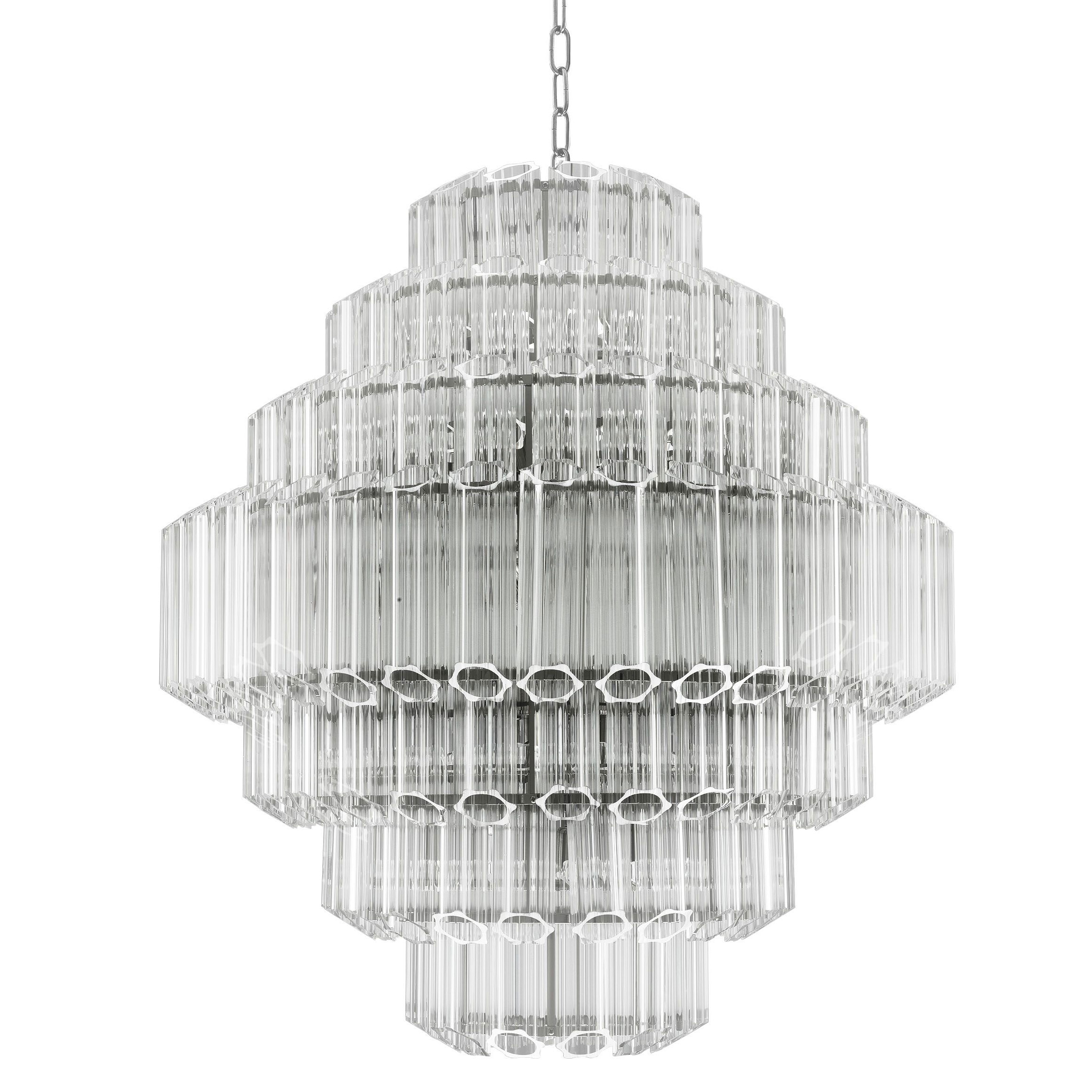 Vittoria Chandelier L taklampa klart glas/nickel