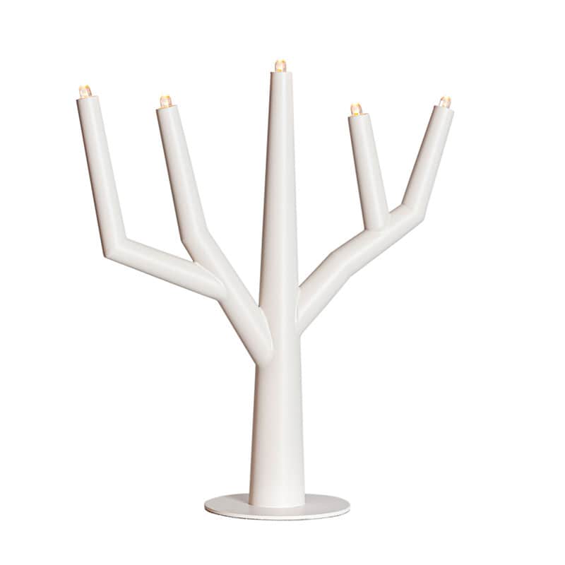 Winter Ruby ljusstake offwhite